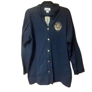 Marchetta Vintage Embroidered Long Sleeve Blouse‎ NWT